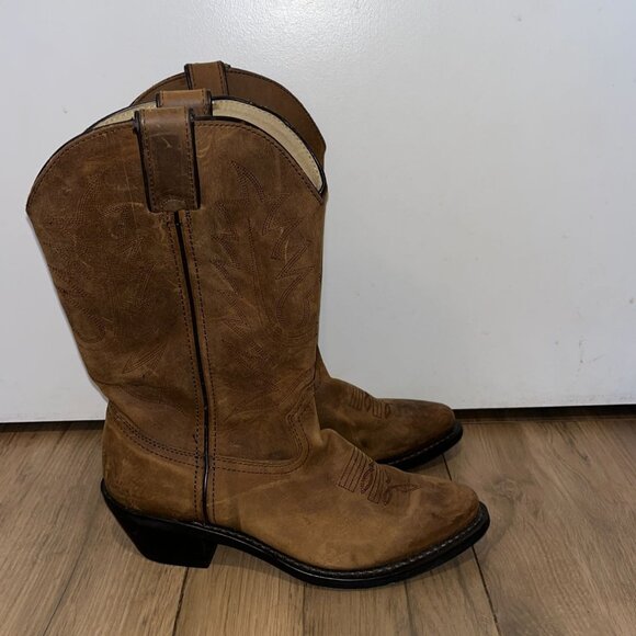 Durango Tan Leather Western Cowboy Boots Size 6.5 M Womens - Picture 11 of 11